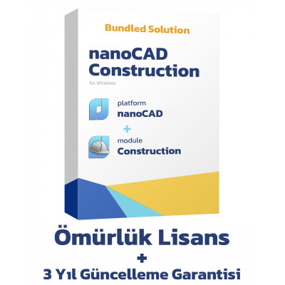 NanoCAD Construction - Ömürlük Lisans (3 Yıllık Güncelleme Garantisi İle)