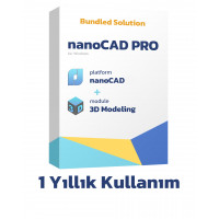 nanoCAD PRO 2D+3D Tasarım Programı - 1 Yıllık Kullanım